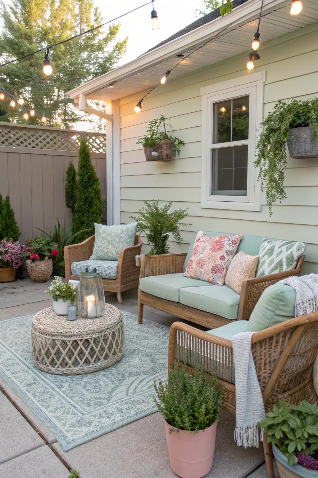 A unifying theme brings harmony to the space.