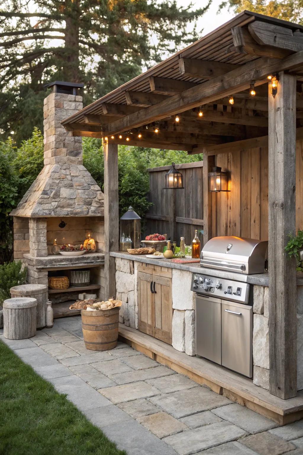 Outdoor kitchens bring culinary experiences into the nucleus of your garden.