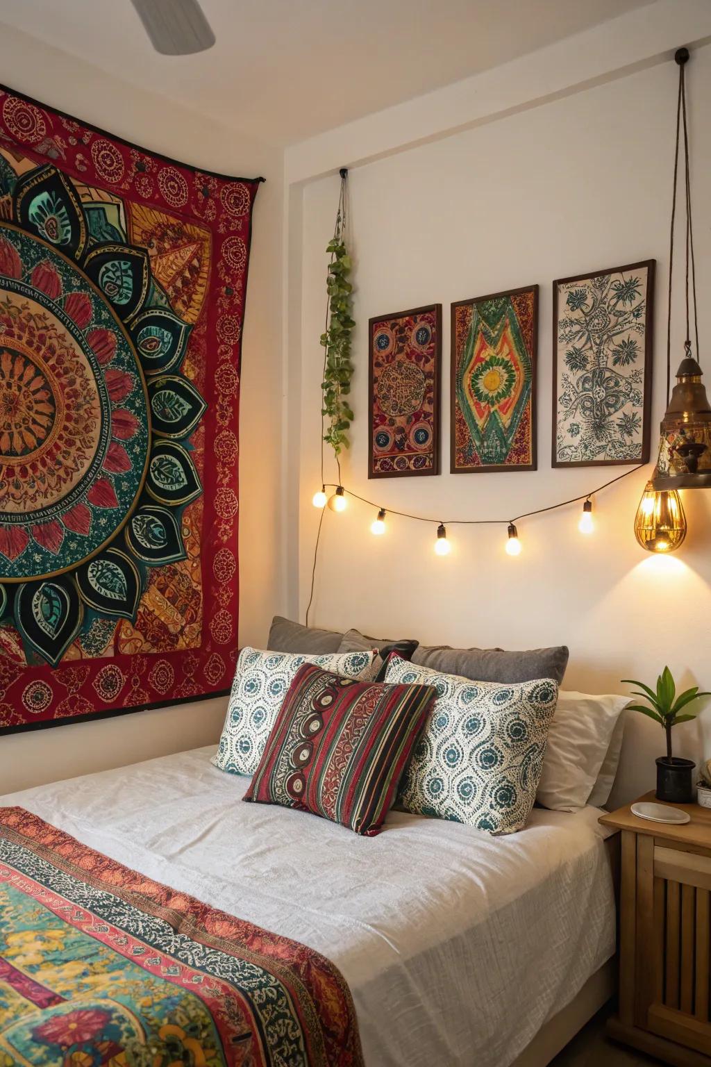 Batik fabrics introduce vibrant, artistic flair.