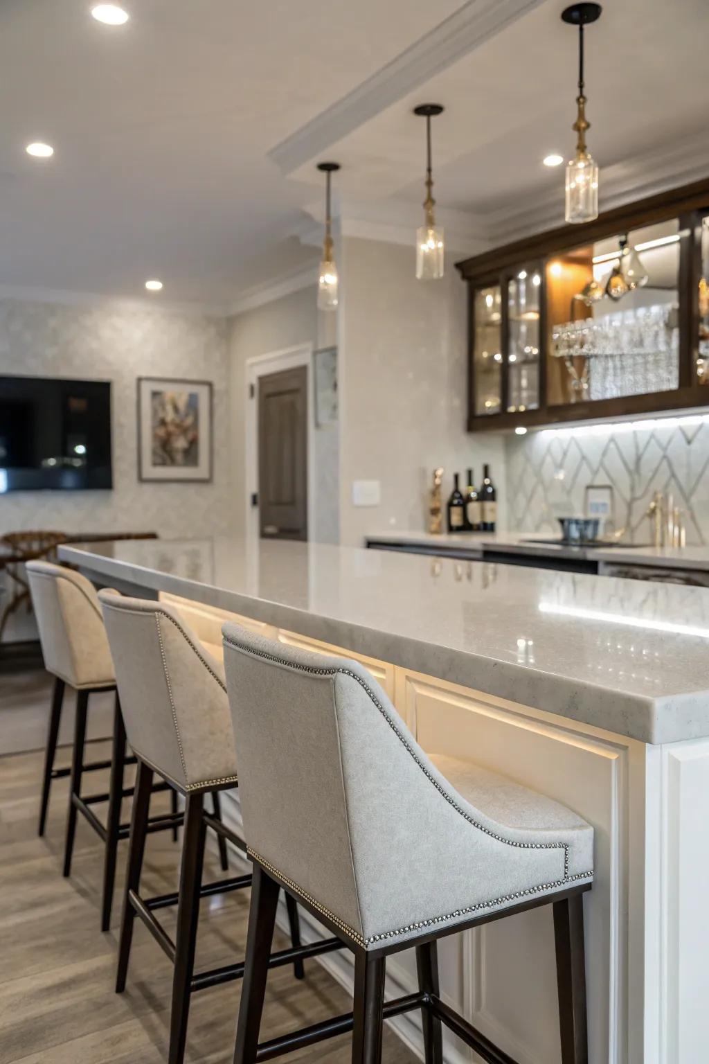 Crystalline rock combines resilience with streamlined panache.