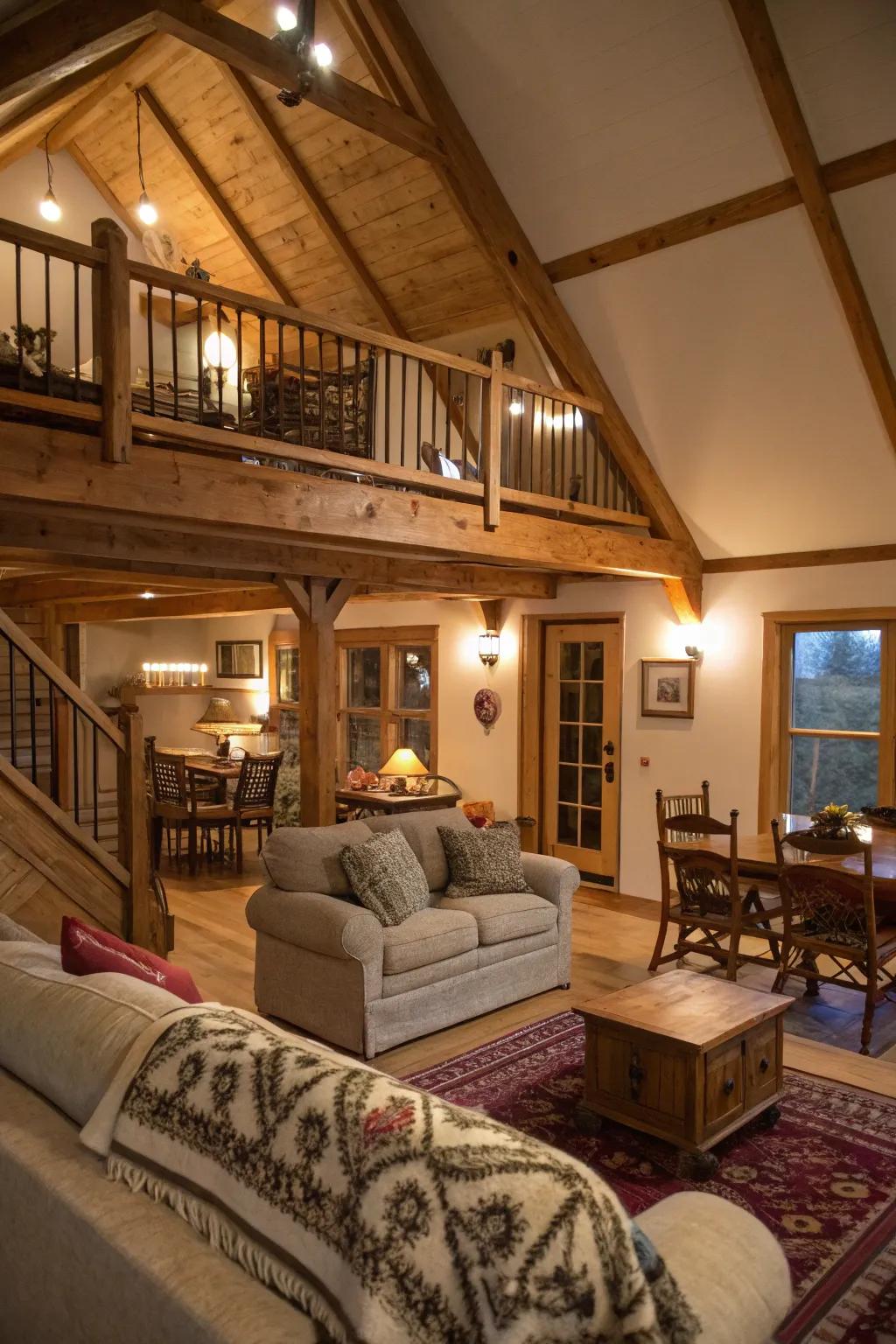 A versatile upper-level area overlooking the main living space.