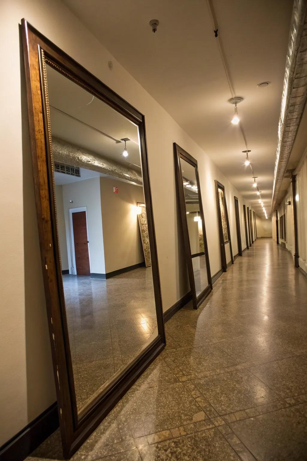 Looking glasses can amplify illumination and space perception.