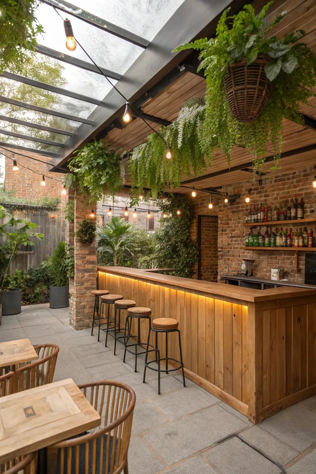 Make a refreshing retreat with nature-inspired features.