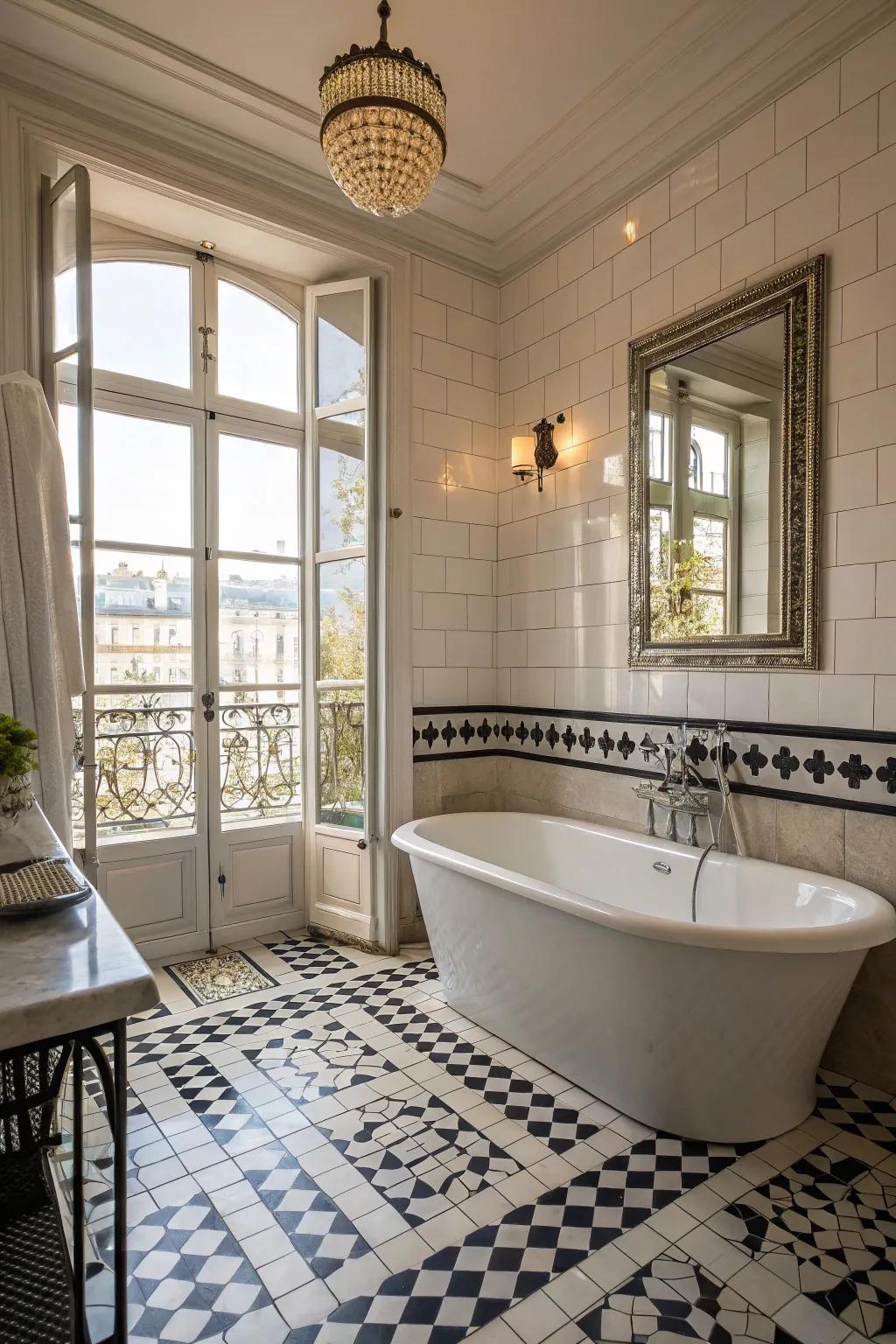 Fill your bathroom with ageless Parisian style.