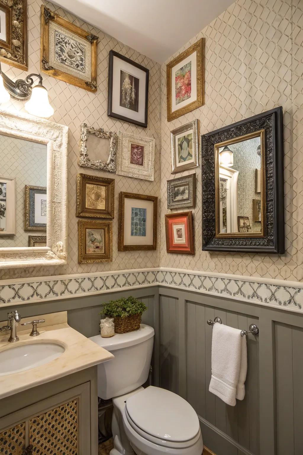 Varied edging blends create a lively, playful visual.