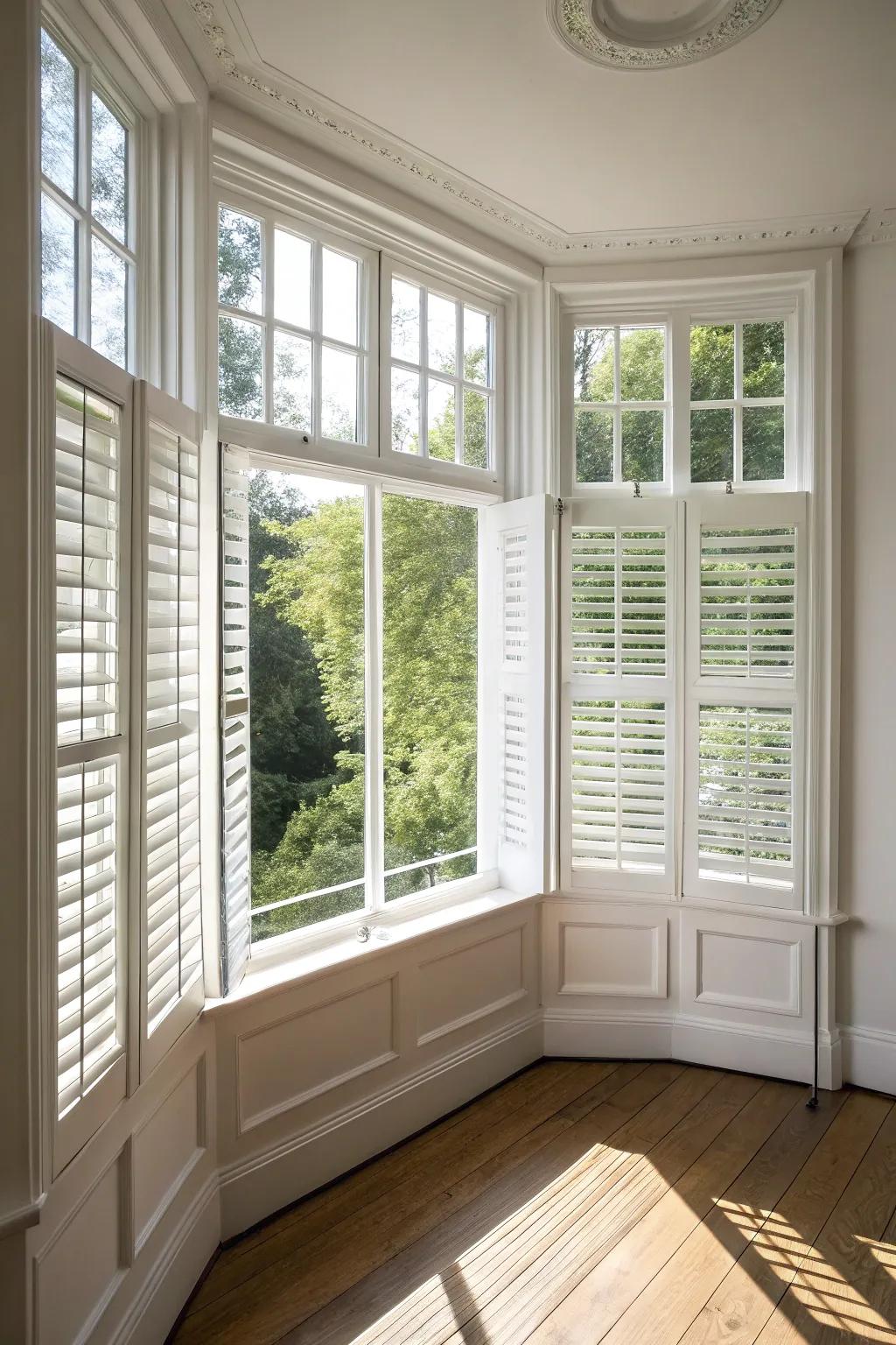 Shutters inject an ageless and elegant detail.