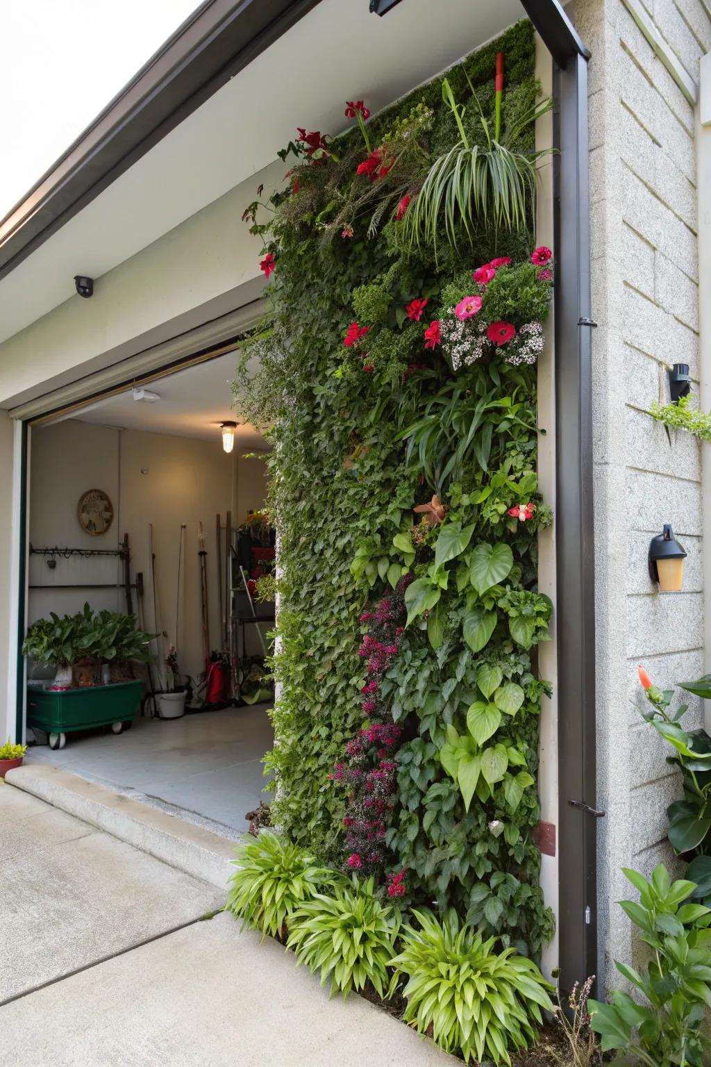 Bring nature indoors using a vibrant vertical garden.