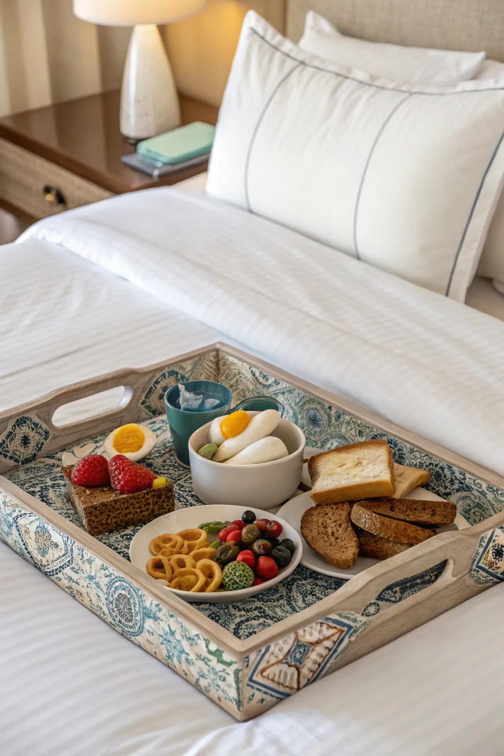 A unique serving salver adds flair to every meal presentation.