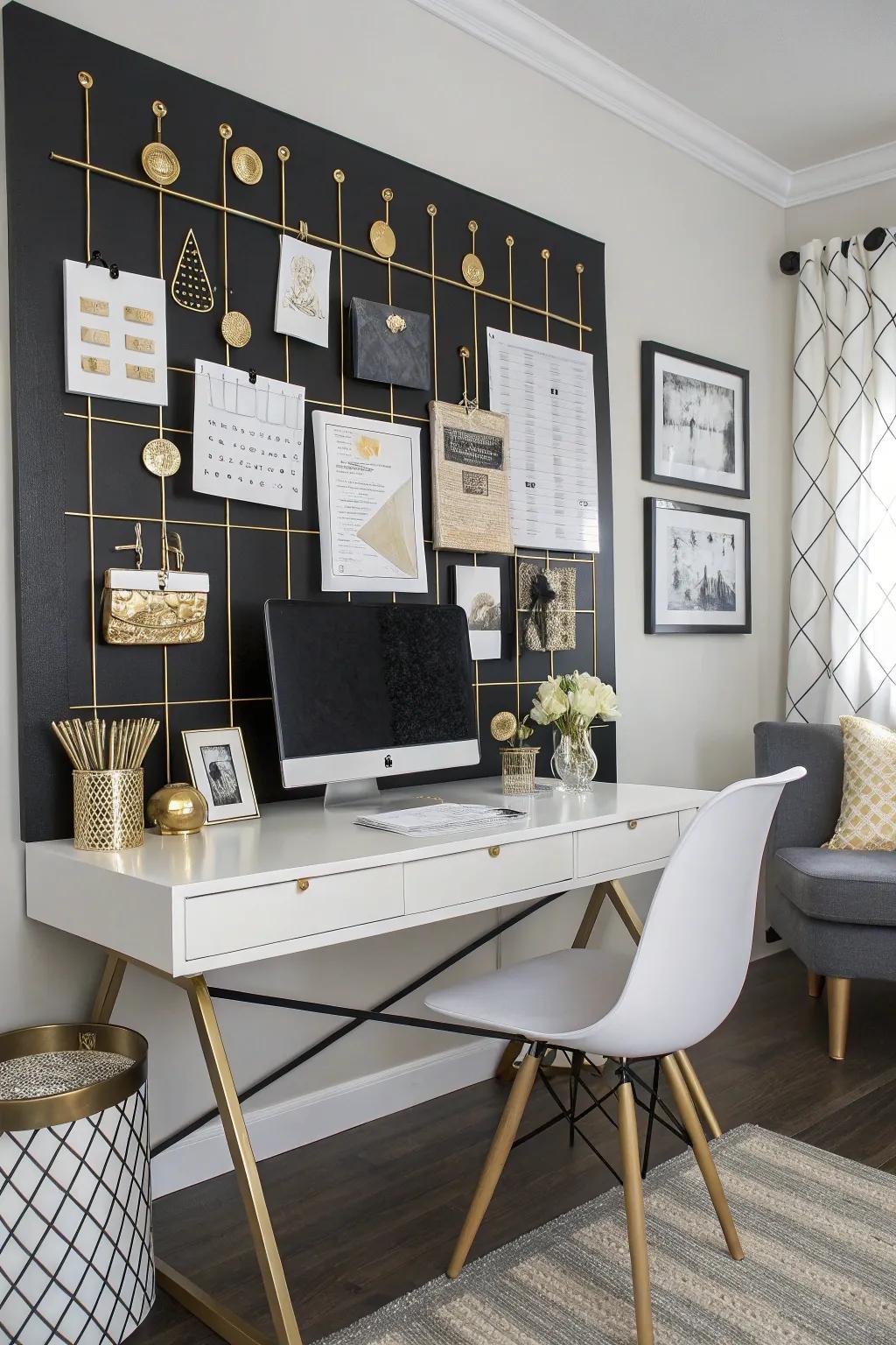 Achieve a stunning visual effect with a high-contrast memo board.