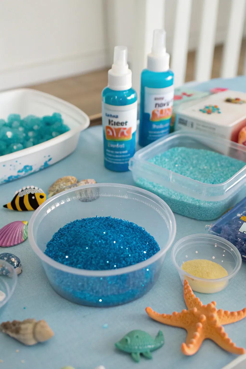 Ocean goo that adds a tactile spin to the event.