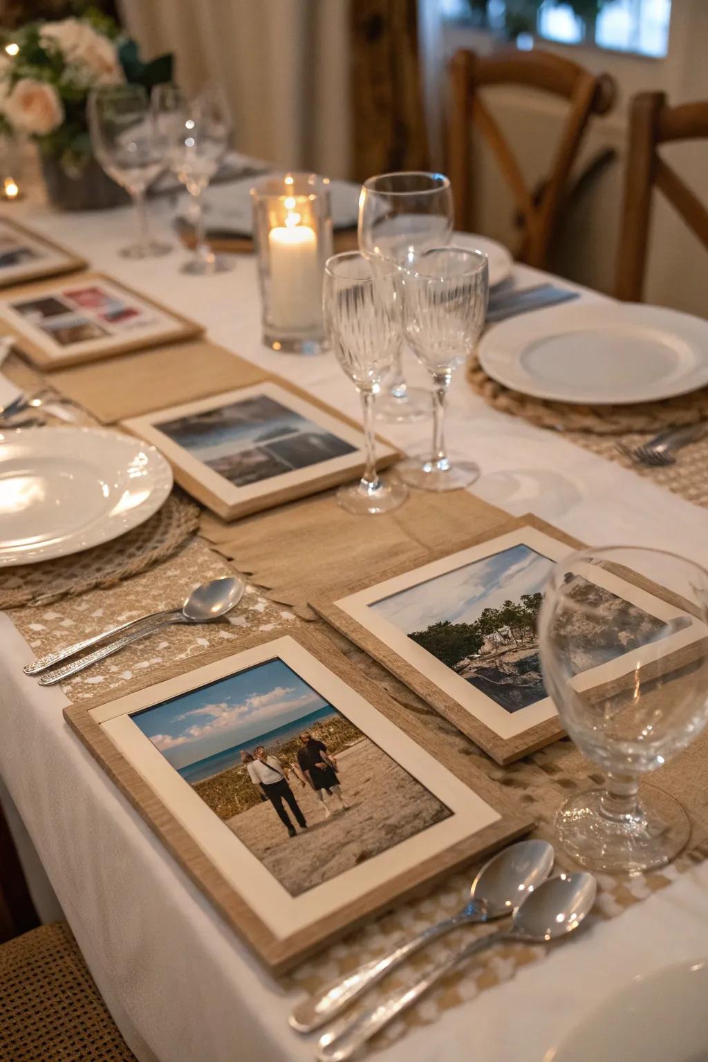 Image table runner introducing charm to the dining encounter.