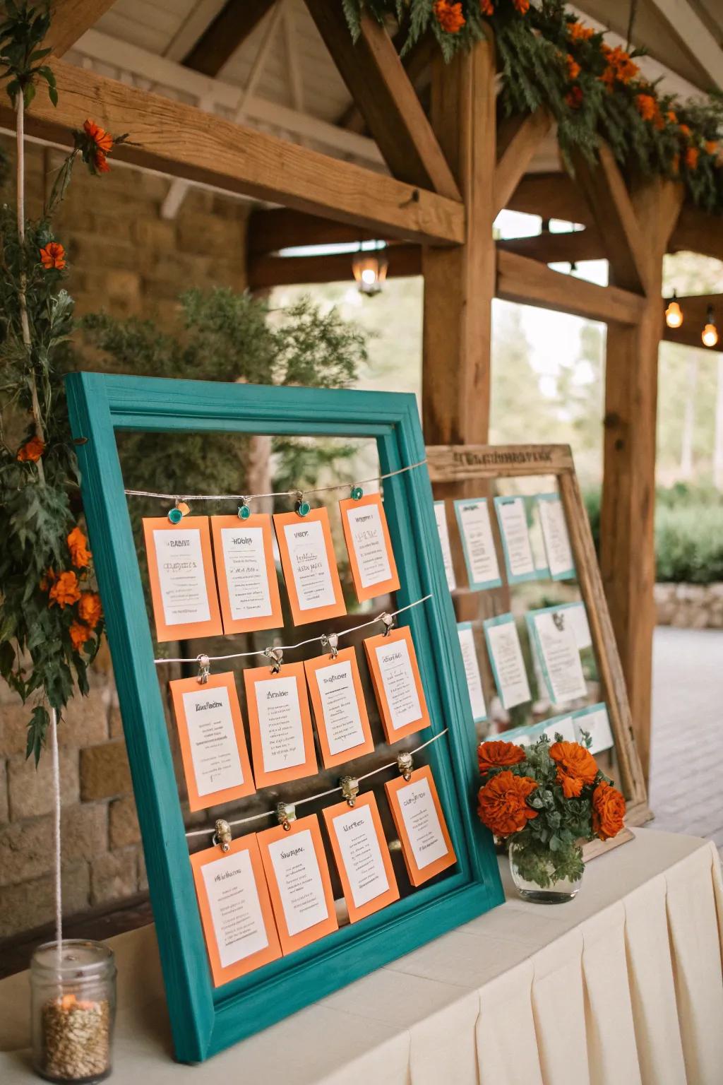 A place marker display that is both fashionable and functional.
