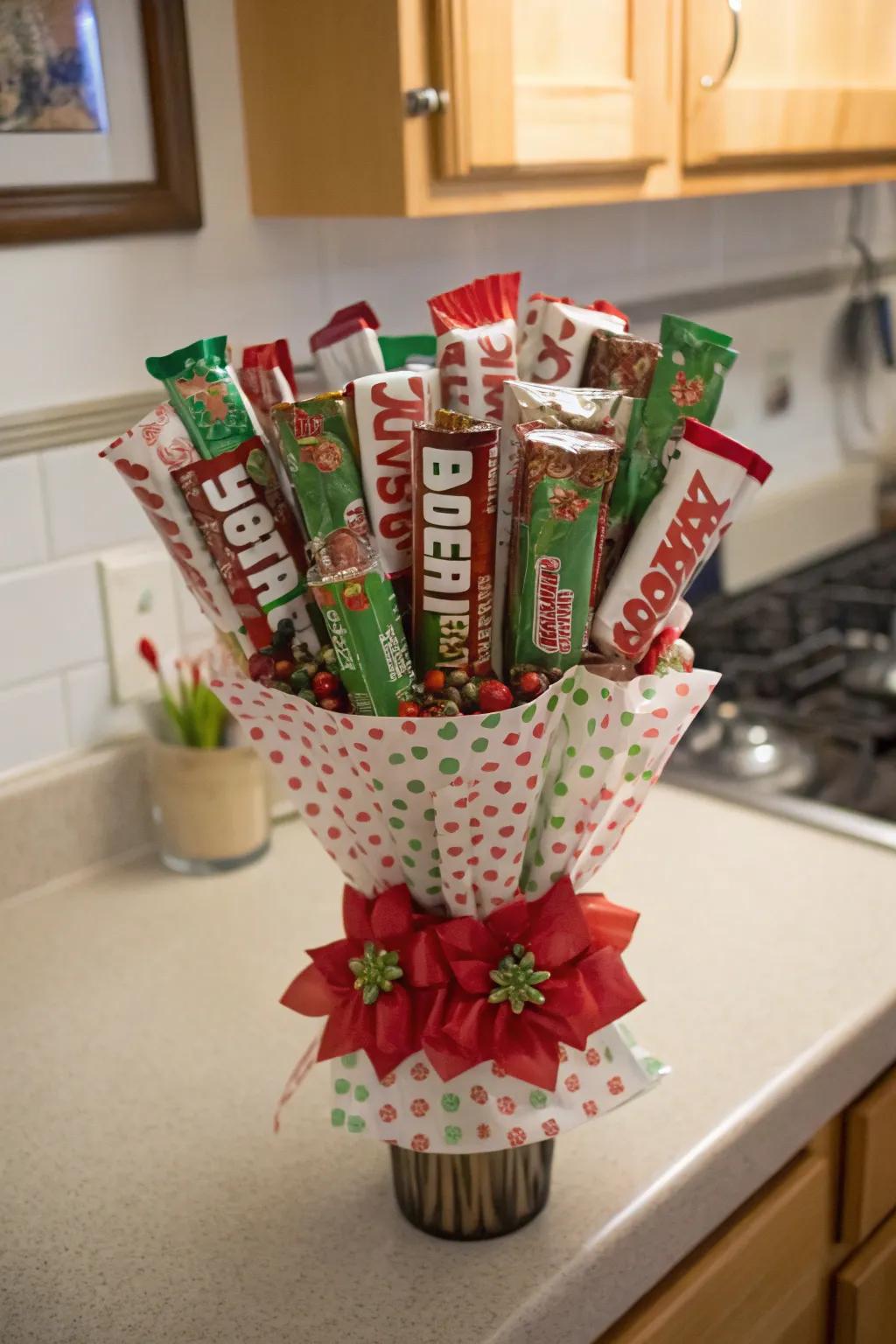 Sweet treat arrangement offering a sweet and surprising gift idea.