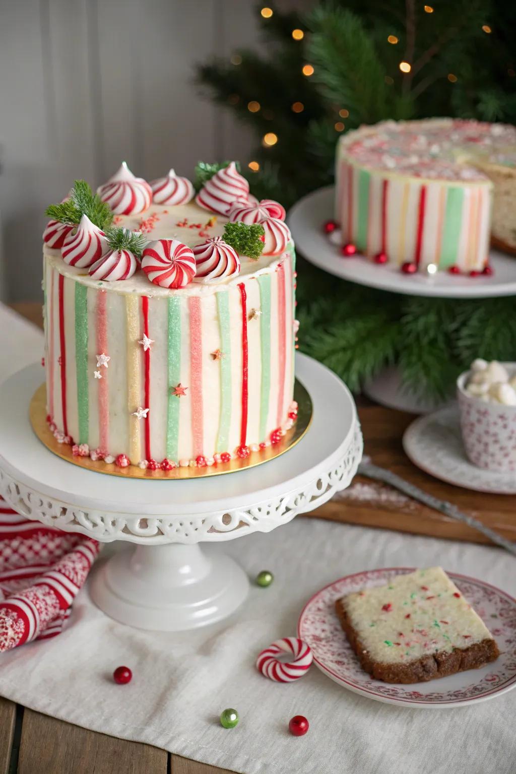 Create a delightful impression with a peppermint layered treat.
