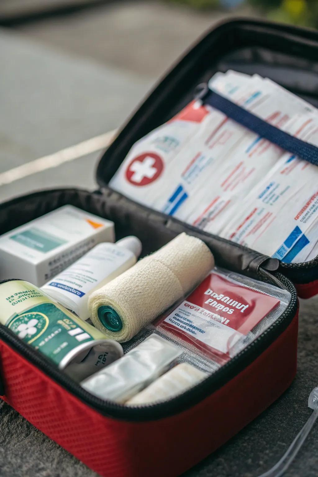 Be prepared for anything with a compact first aid kit.
