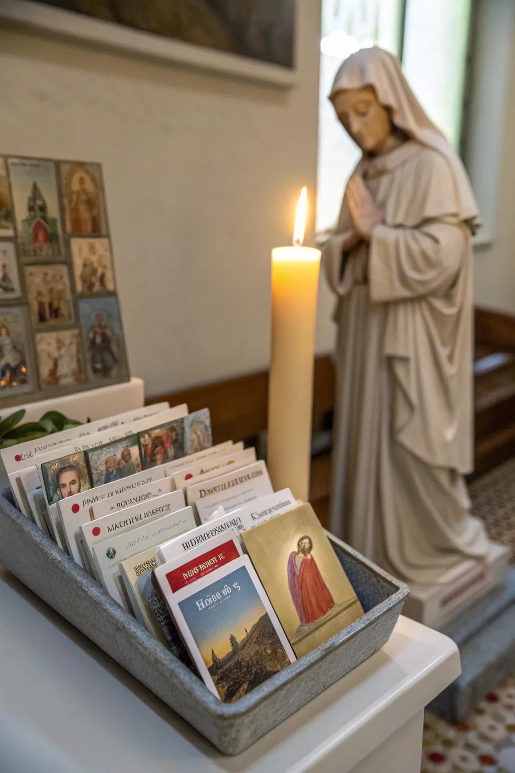 Prayer cards present brief and meaningful spiritual insights.