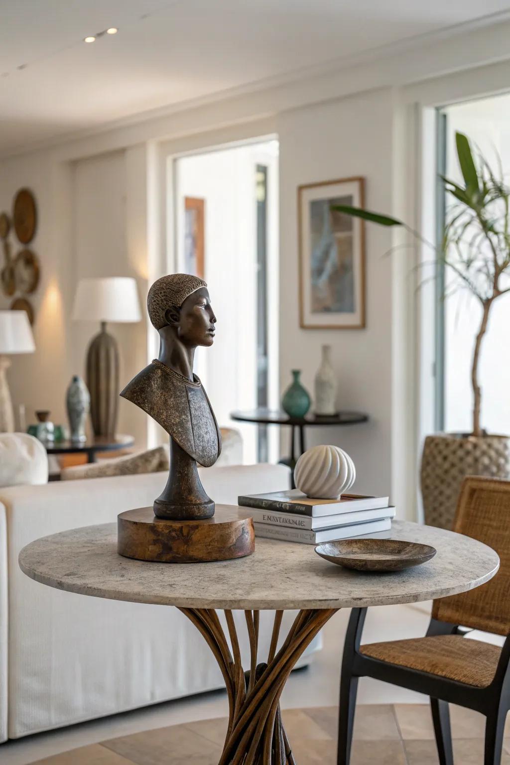 Creative figures make for striking and personal centerpieces.