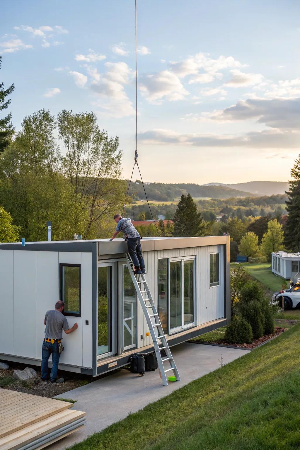 An efficient building block home offering customizable, stylish living.