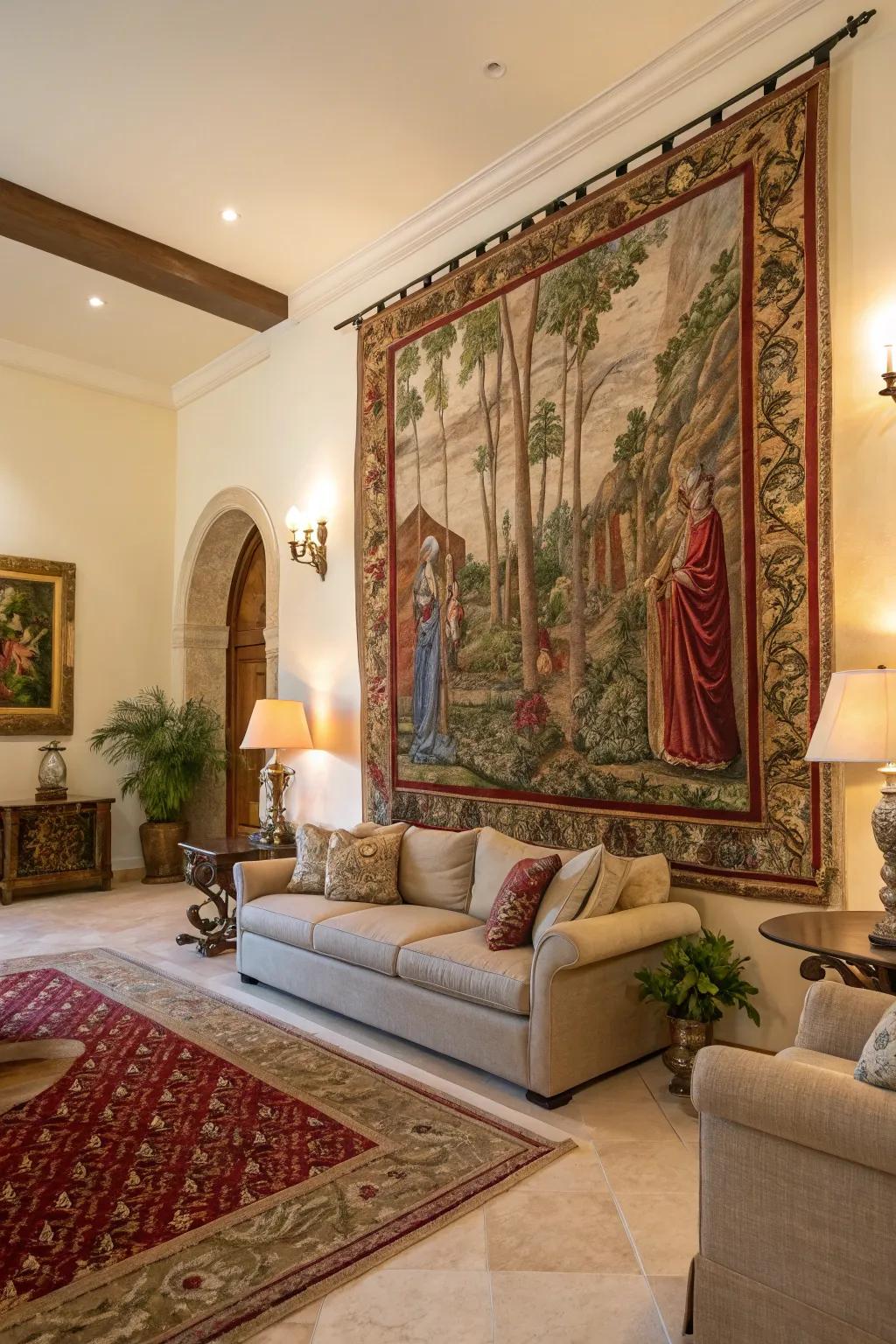 Conviction-inspired fabric art instills warmth and texture within your decor.