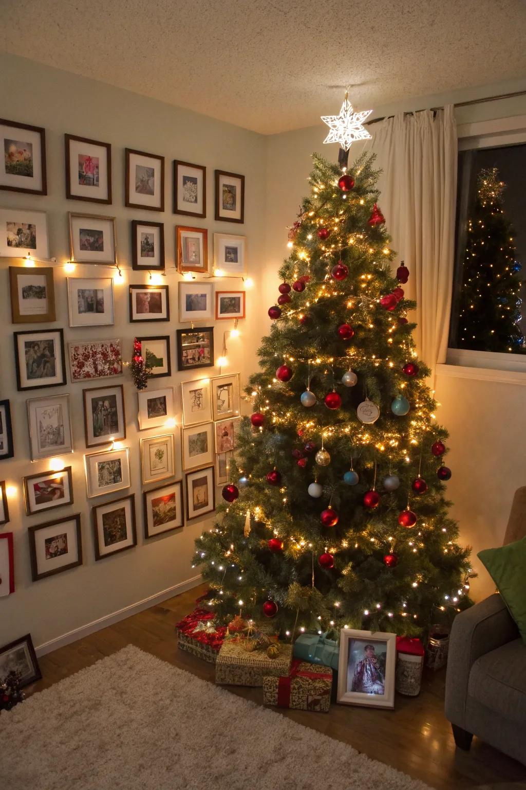 Photo housings add a personal and artistic touch to your tree's footing.