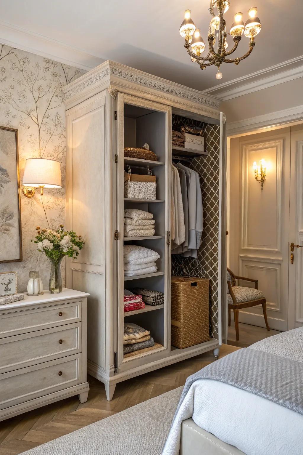 Armoires add character and storage.