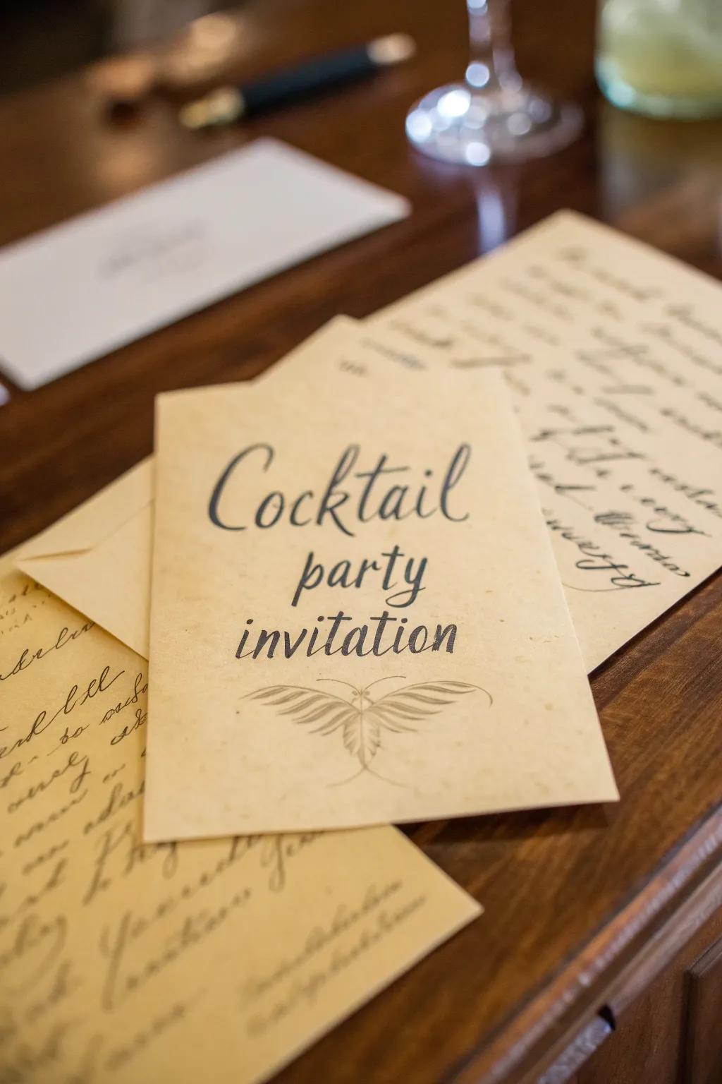 Bring a personal touch with handwritten charm on invitations.