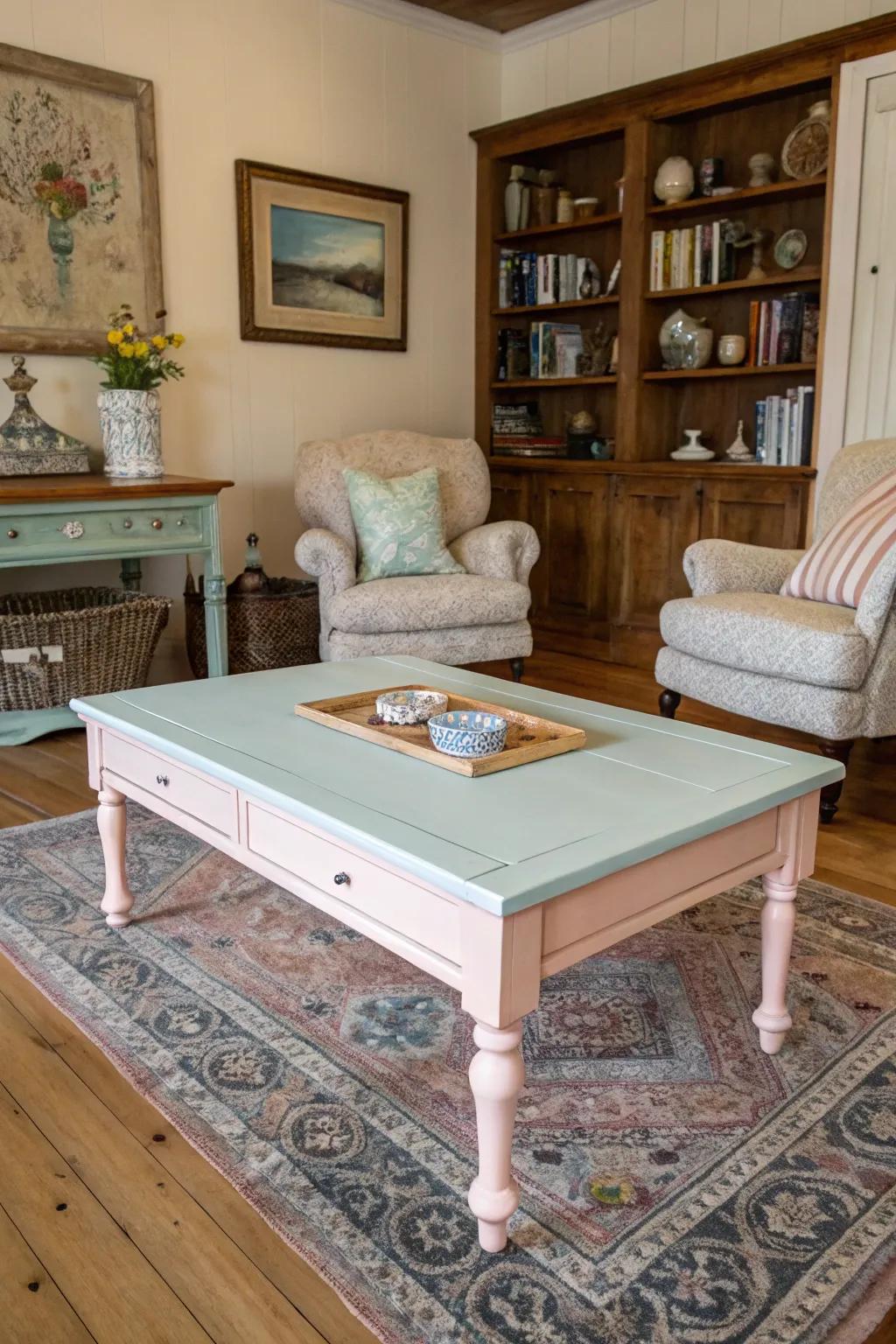 Chalk finish offers a lovely, vintage-inspired appearance.