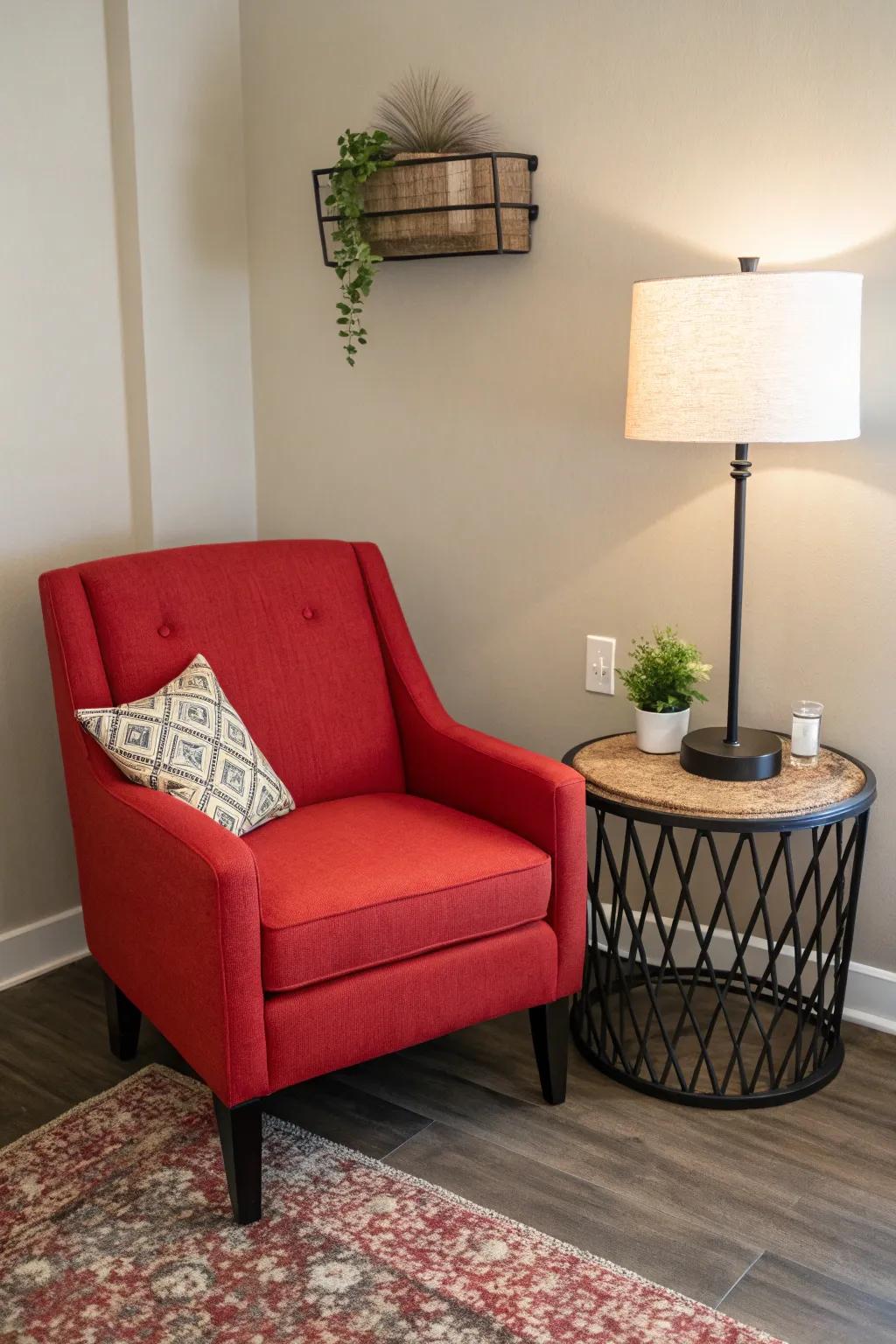 A statement chair can redefine your corner.