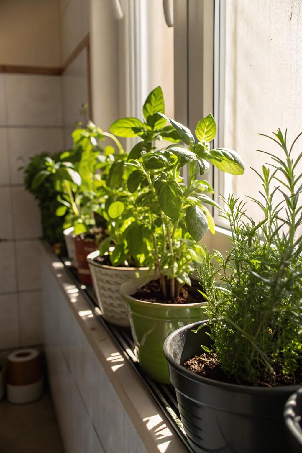Herb planters that bring freshness and greenery indoors.