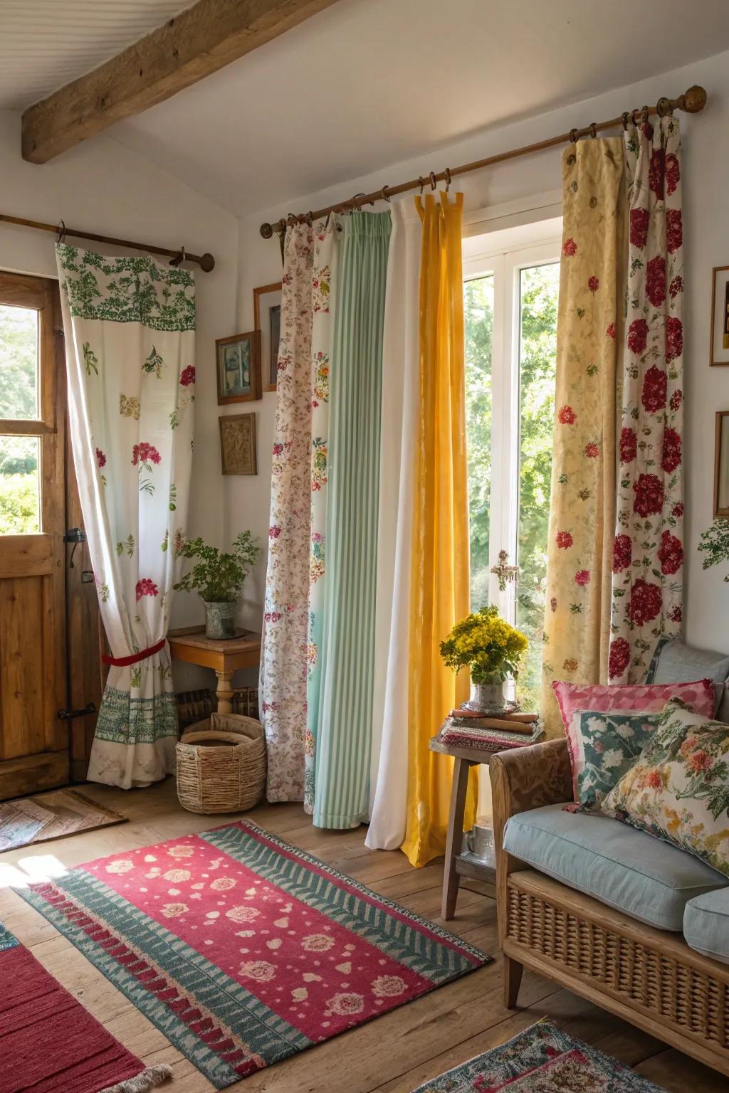 Combined styles establish a distinctive and individualized cottage design.