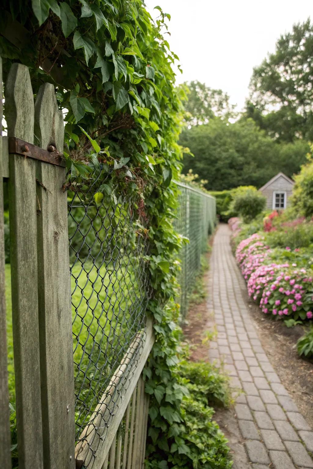 A living structure turns steel wire fencing into a landscape delight.