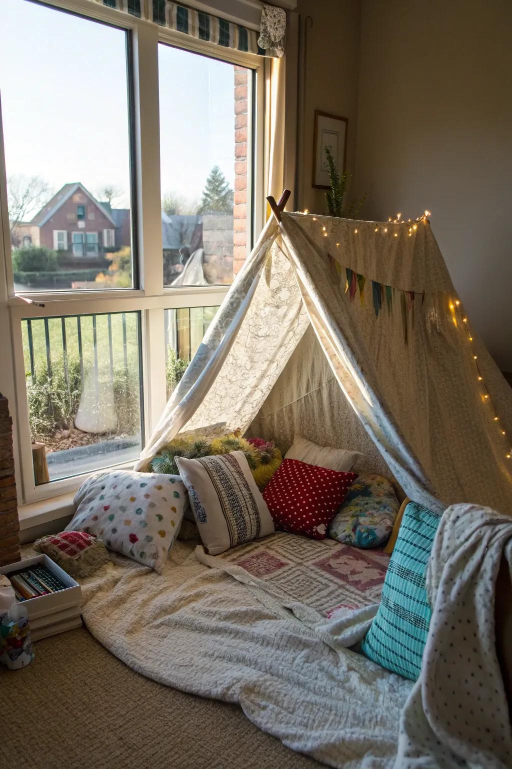 A fort with scenery helps you feel connected to nature.