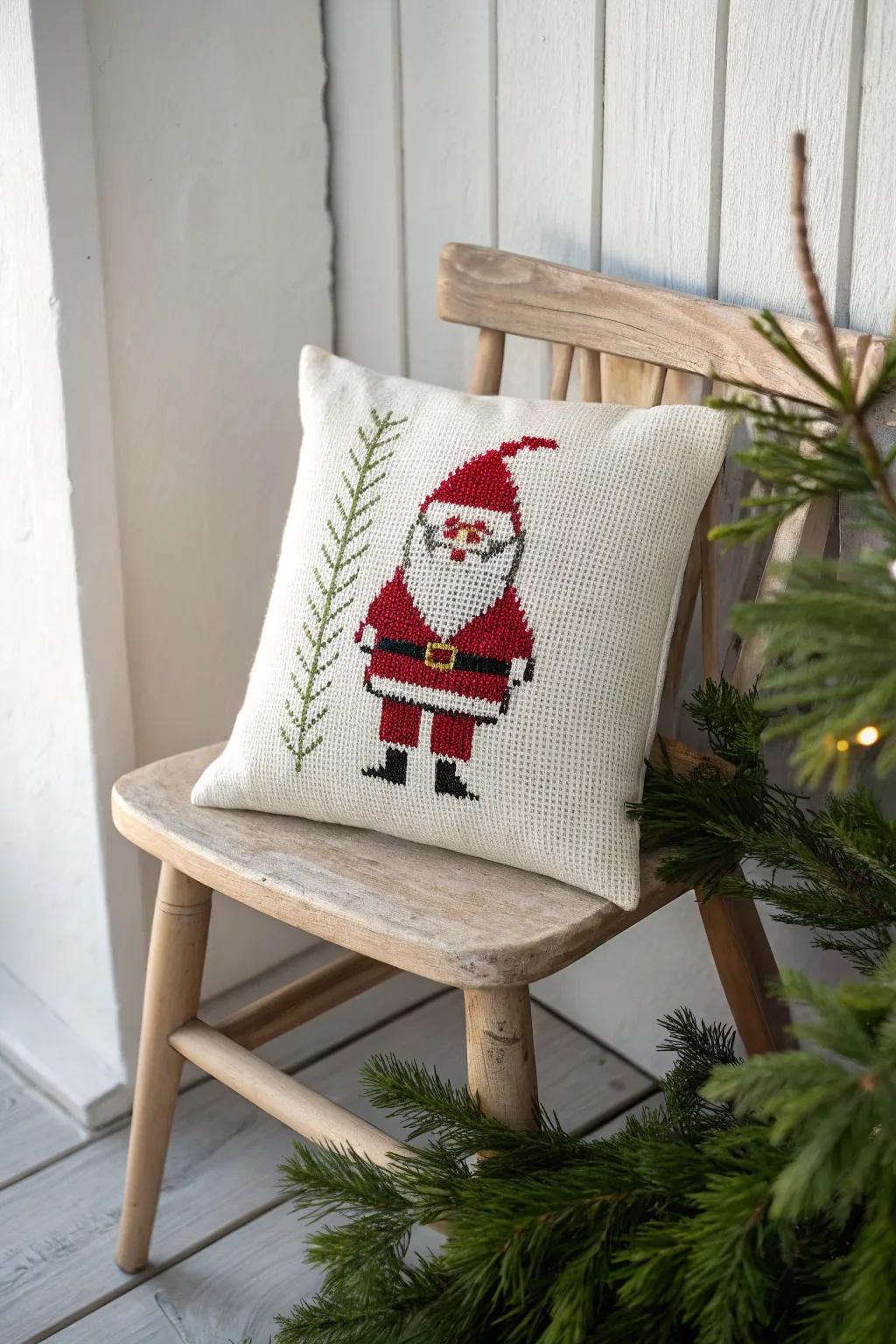 Take in the holiday spirit using simple cross stitch decor which catches the spirit of Scandinavian beauty.