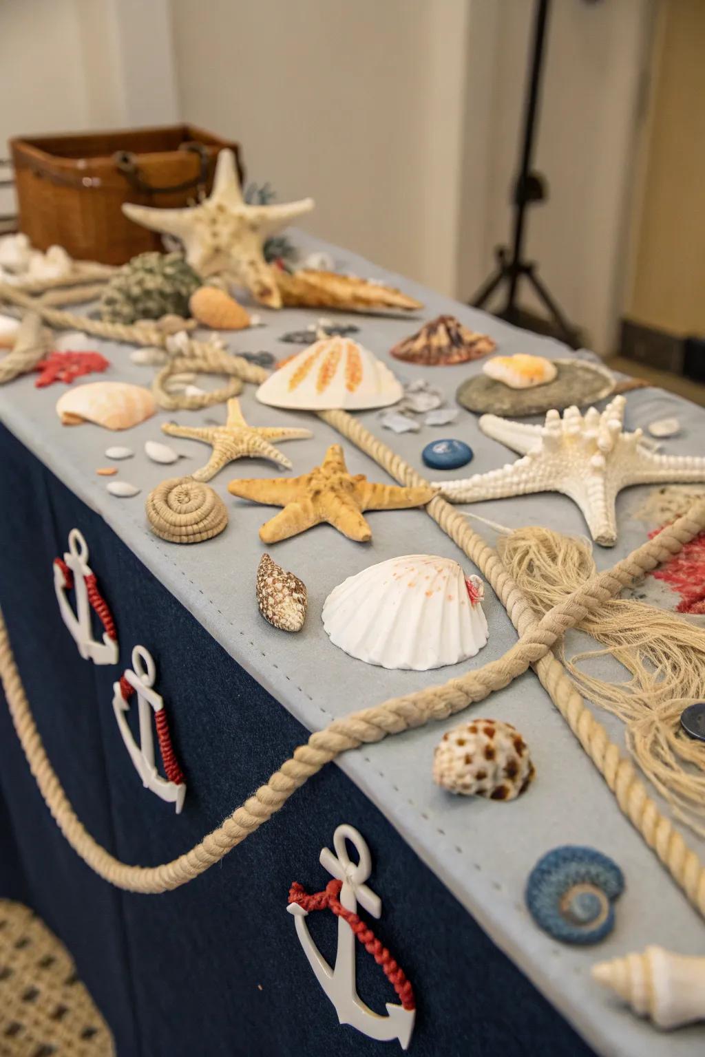 Shoreline debris delivers the shoreline to your celebration's ornamentation.