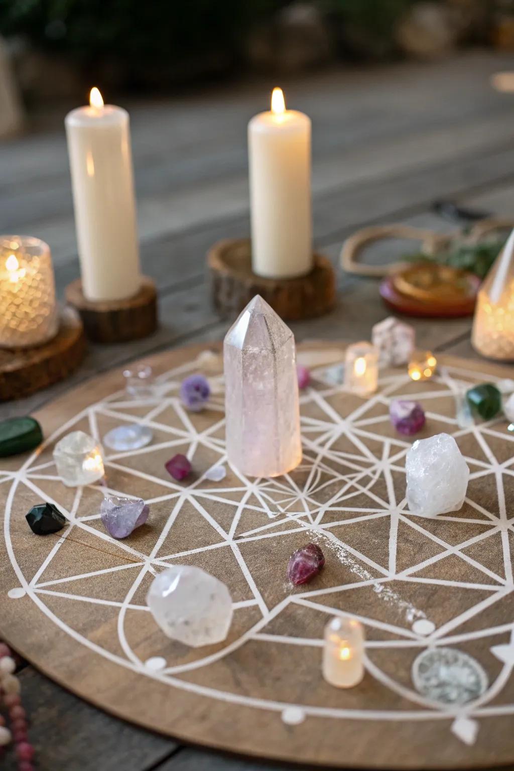 Crystal matrices attractively concentrate force.