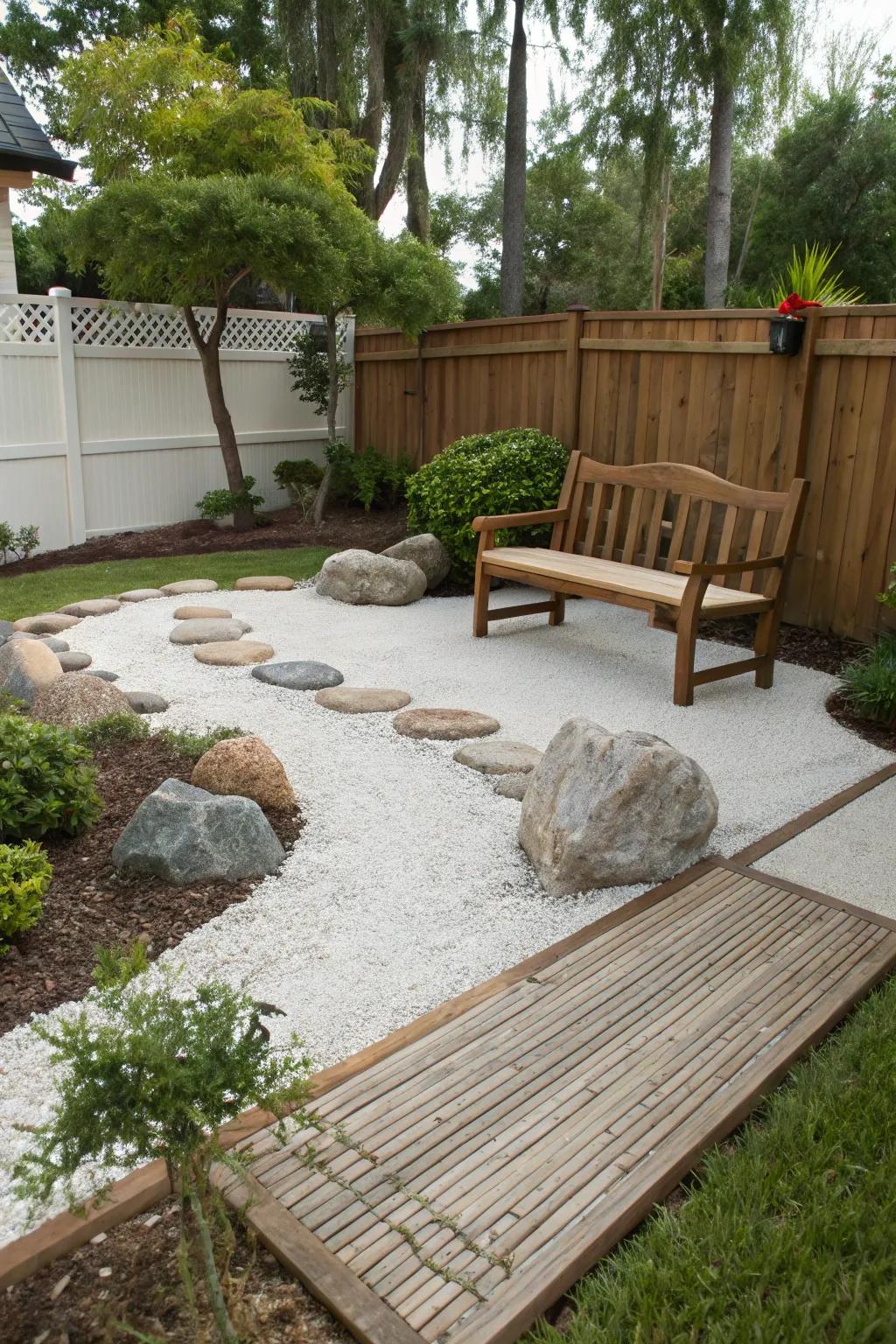 A Zen corner provides a peaceful retreat in your garden.