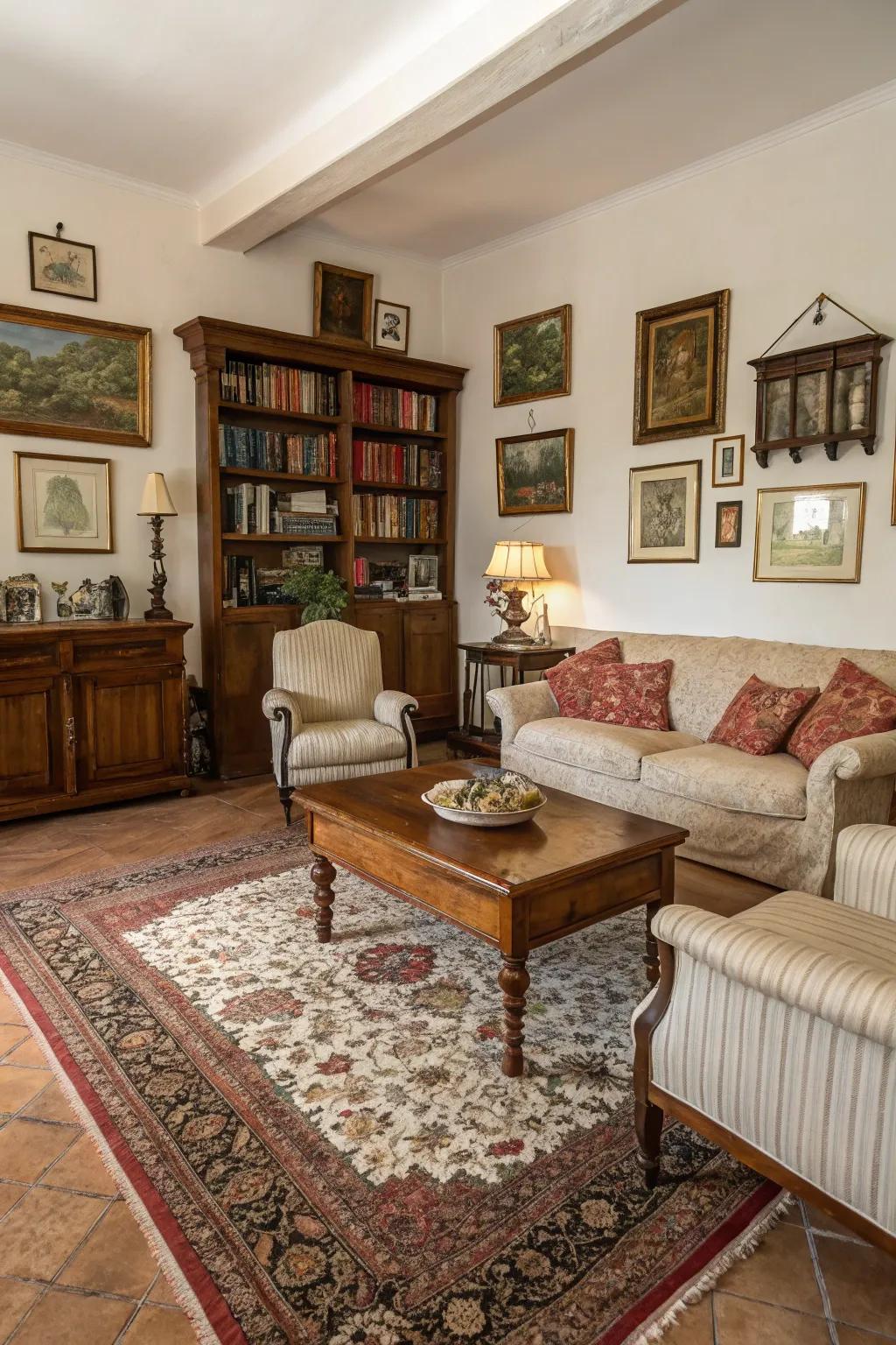 Add character with vintage-inspired rugs.