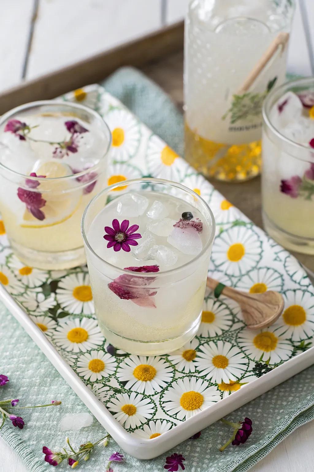 Refresh your guests with daisy drinks.