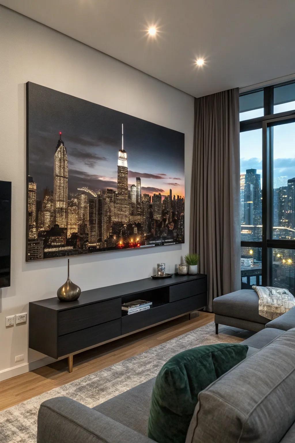 Invoke wanderlust through a painting of a cityscape