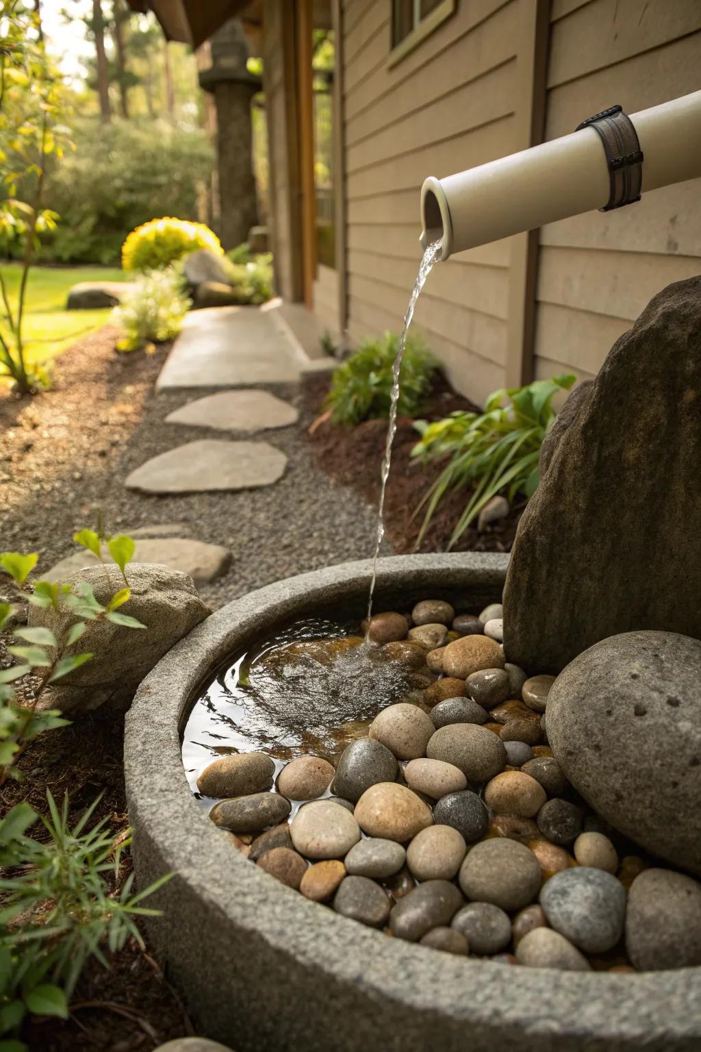 Zen collectors introduce tranquility and elegance to water management.