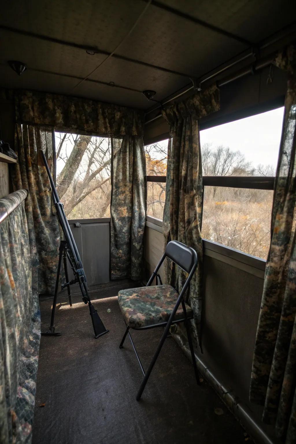 Covert window hangings are helpful in hiding movement and keeping stealth.