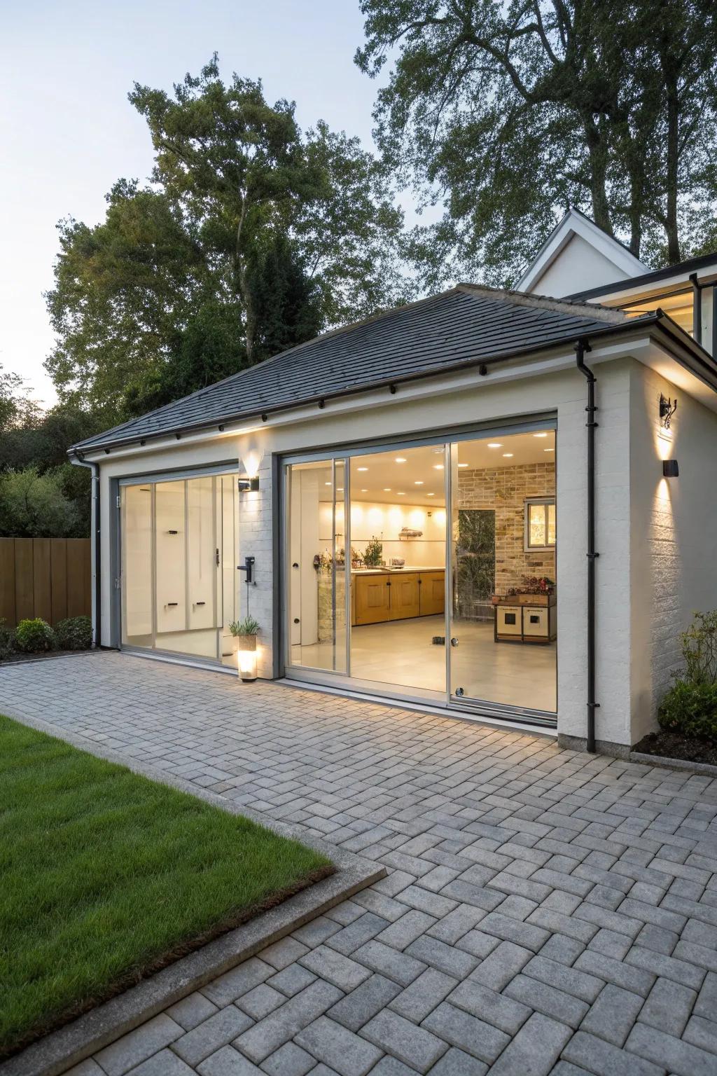 An open-air garage that connects effortlessly with the outdoors.
