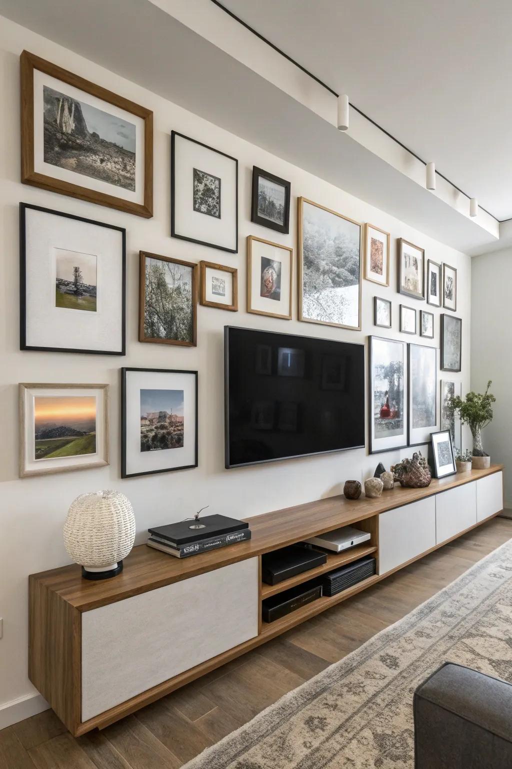 A stylish mix of framed and frameless displays.
