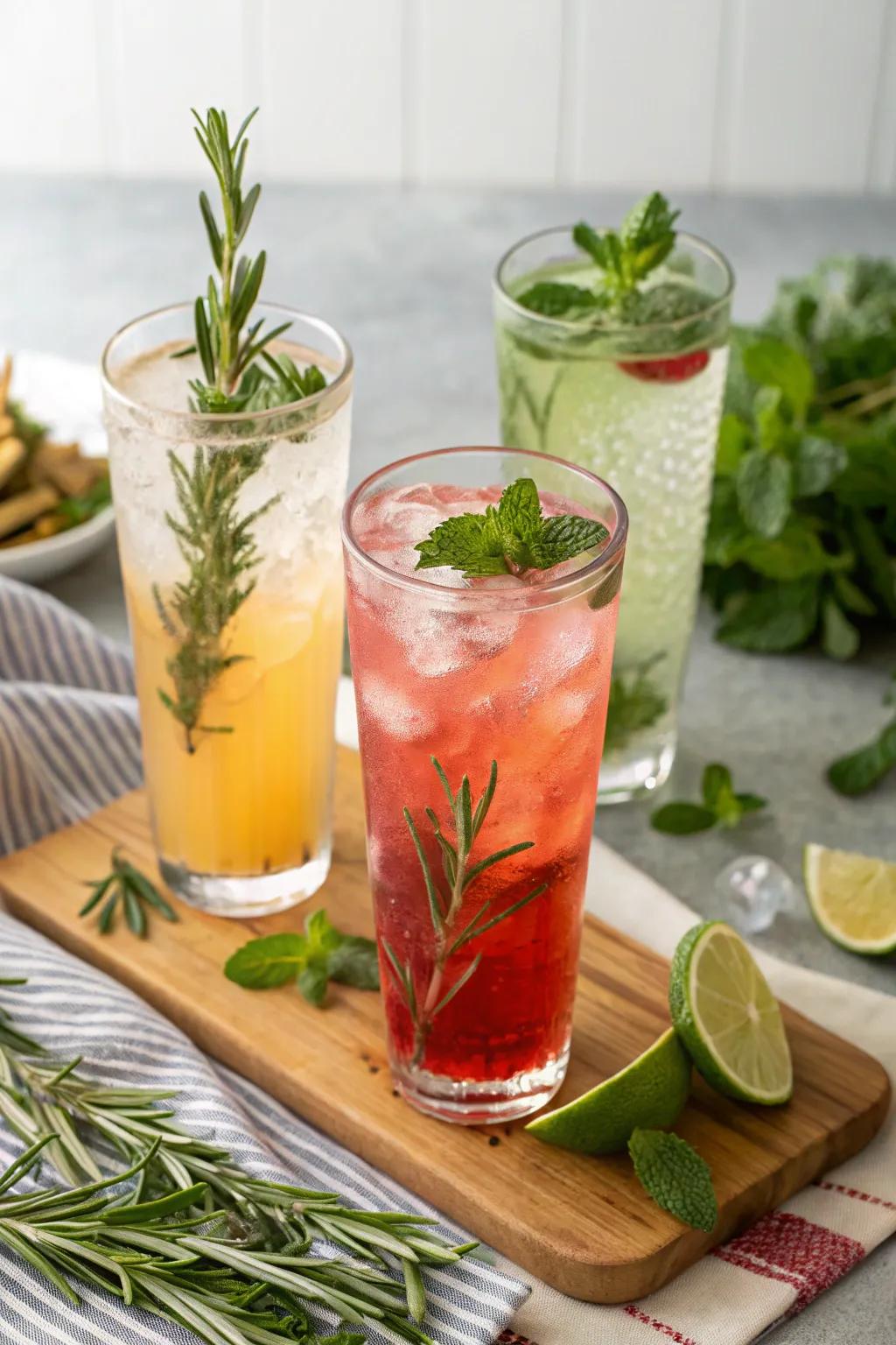 Refreshing drinks that start the parties.