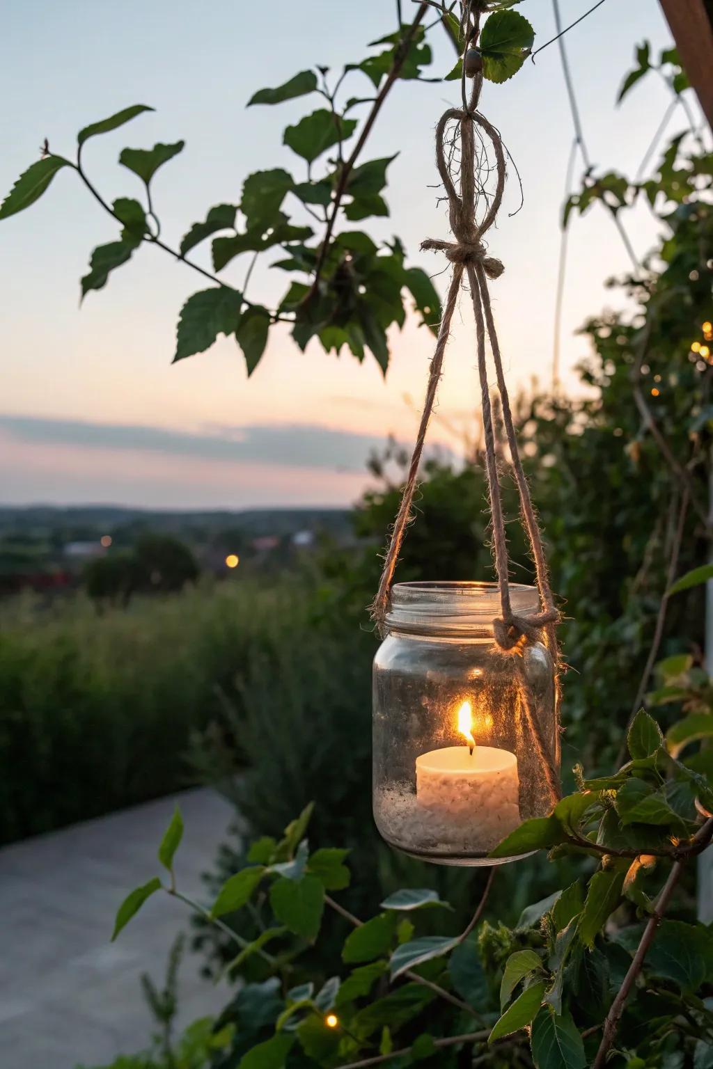 Make your garden magical with DIY jar lights, perfect for lovely evenings.