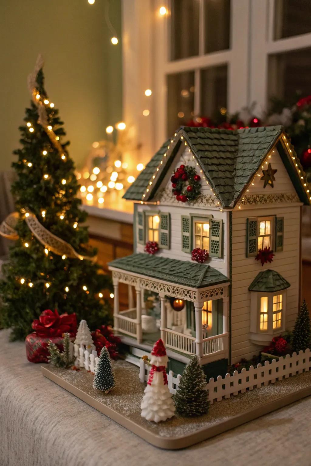 Seasonal themes keep dollhouse displays dynamic.