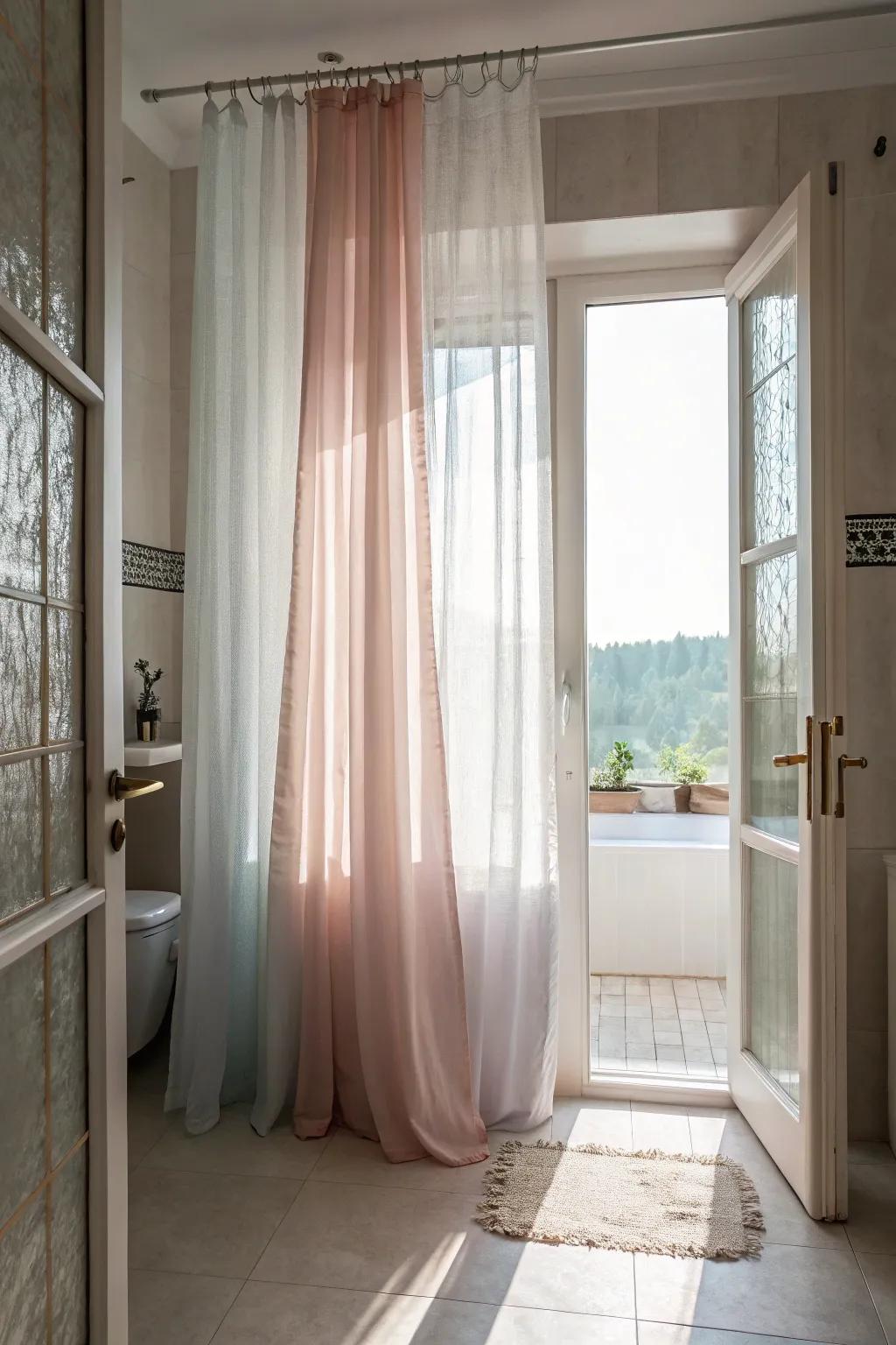 Sheer curtains provide elegance and subtle privacy.