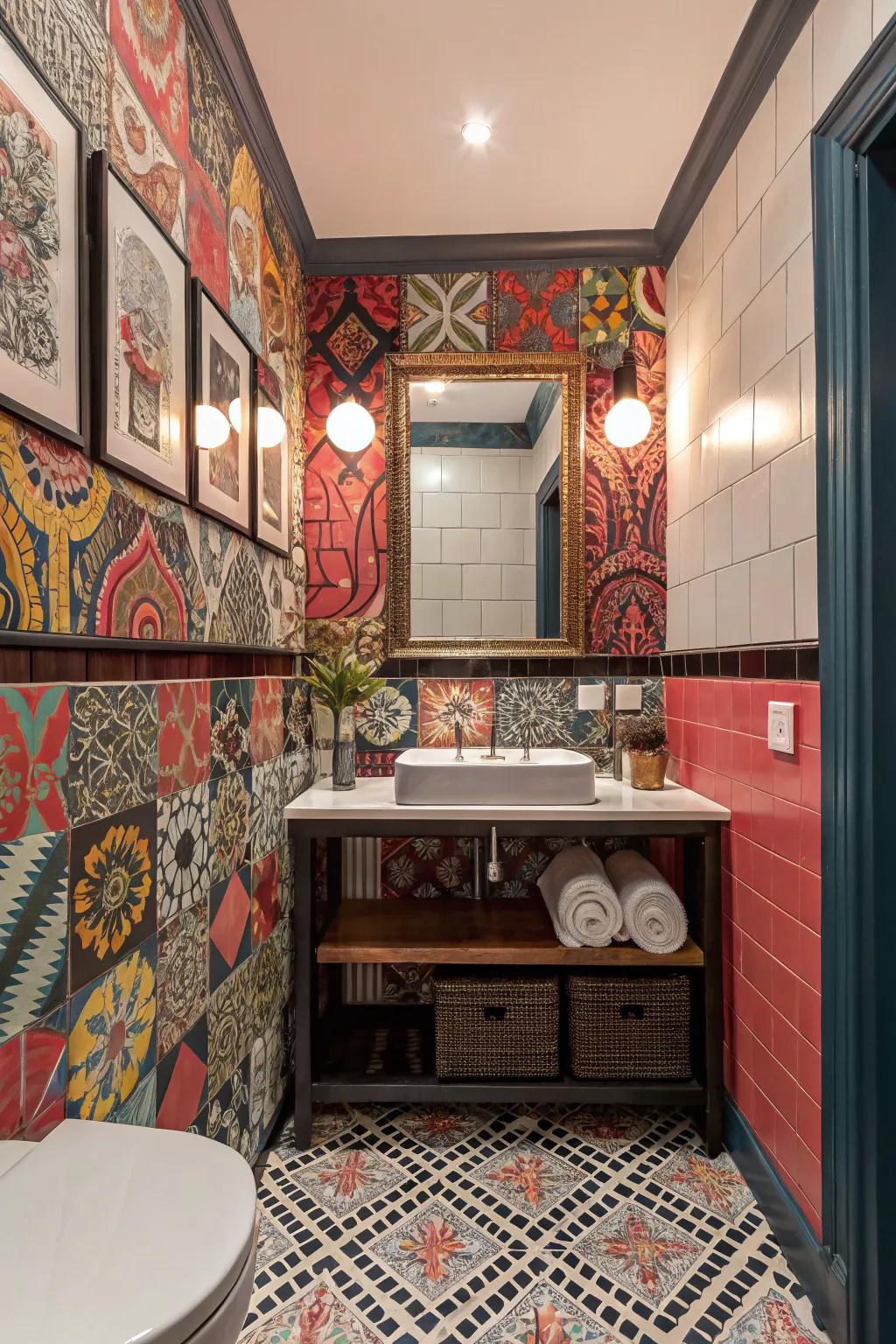 Mismatched motifs make a bold statement.