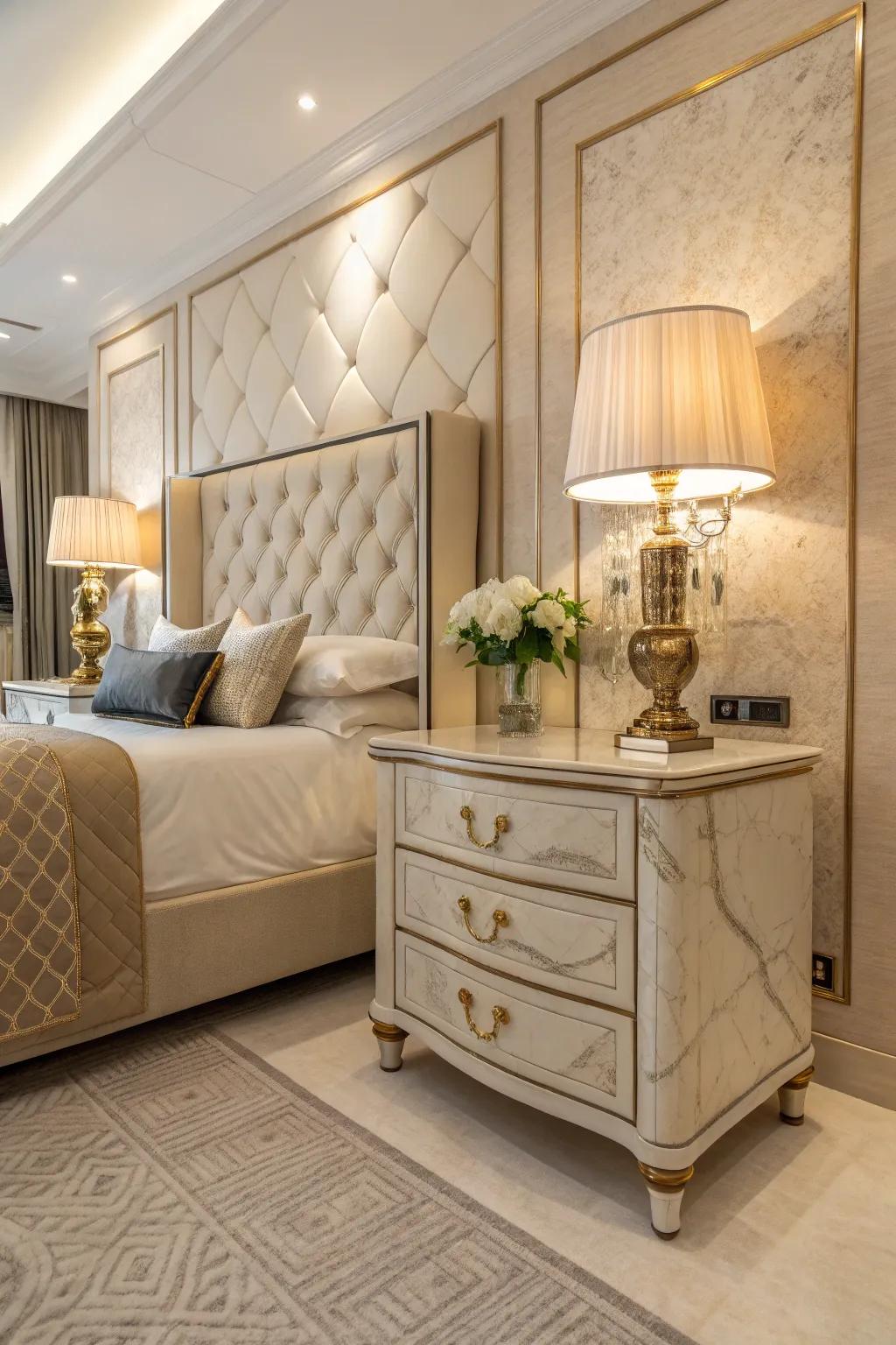 Stylish nightstands are both functional and fashionable.