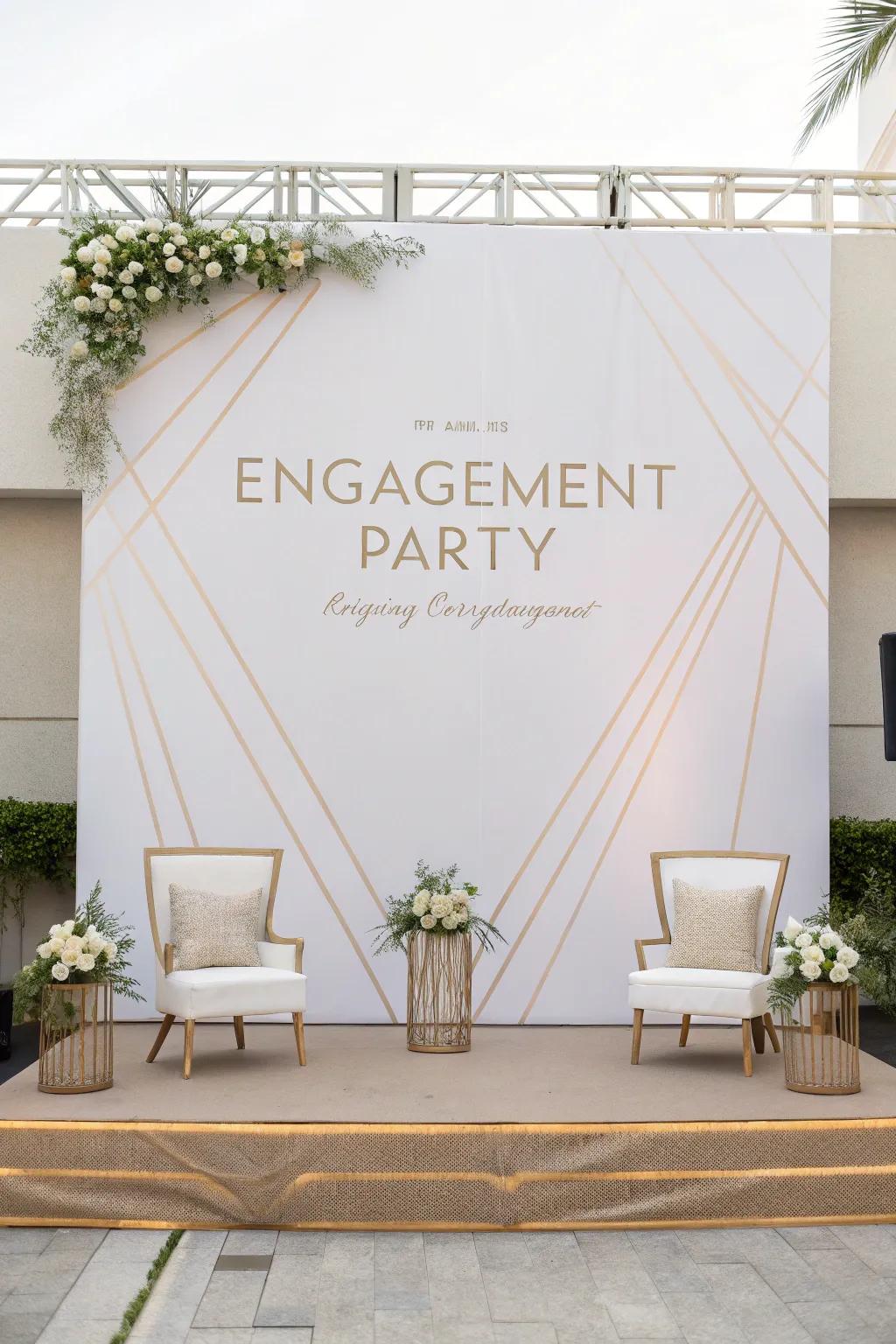 Understated backdrops present sleek sophistication.